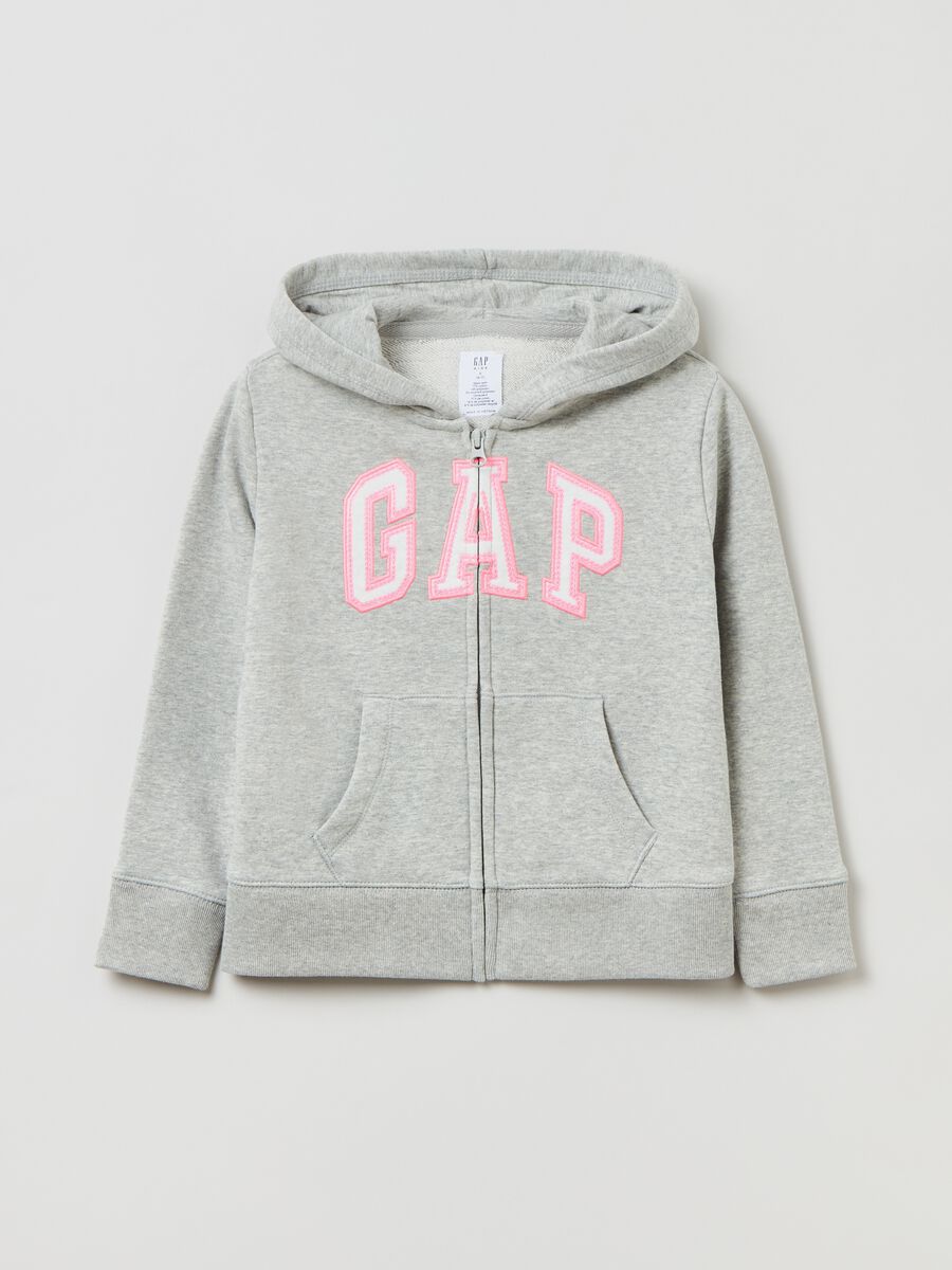 Full-zip in French Terry con patch logo Bambina_0