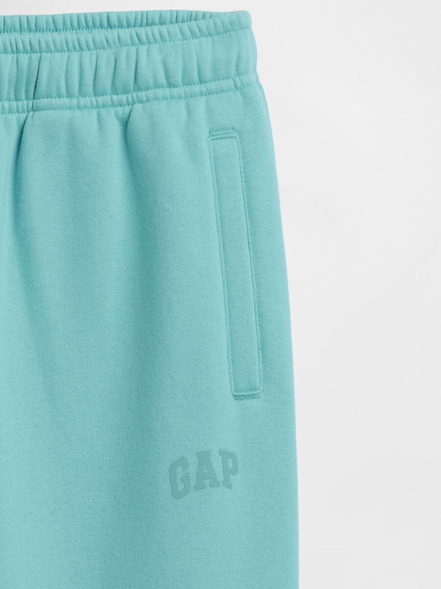 Blue Cotton Blend Trousers Girl_5