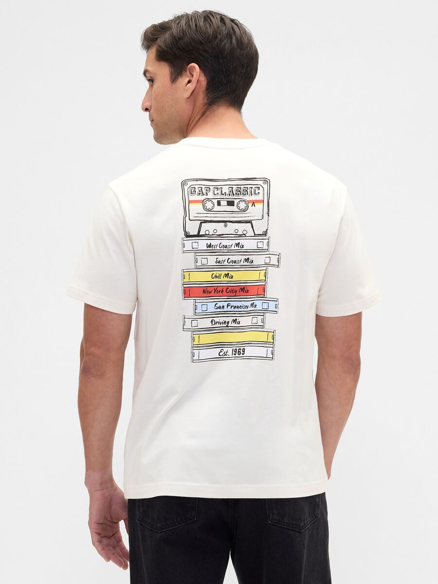 T-shirt in puro cotone con stampa Uomo_1