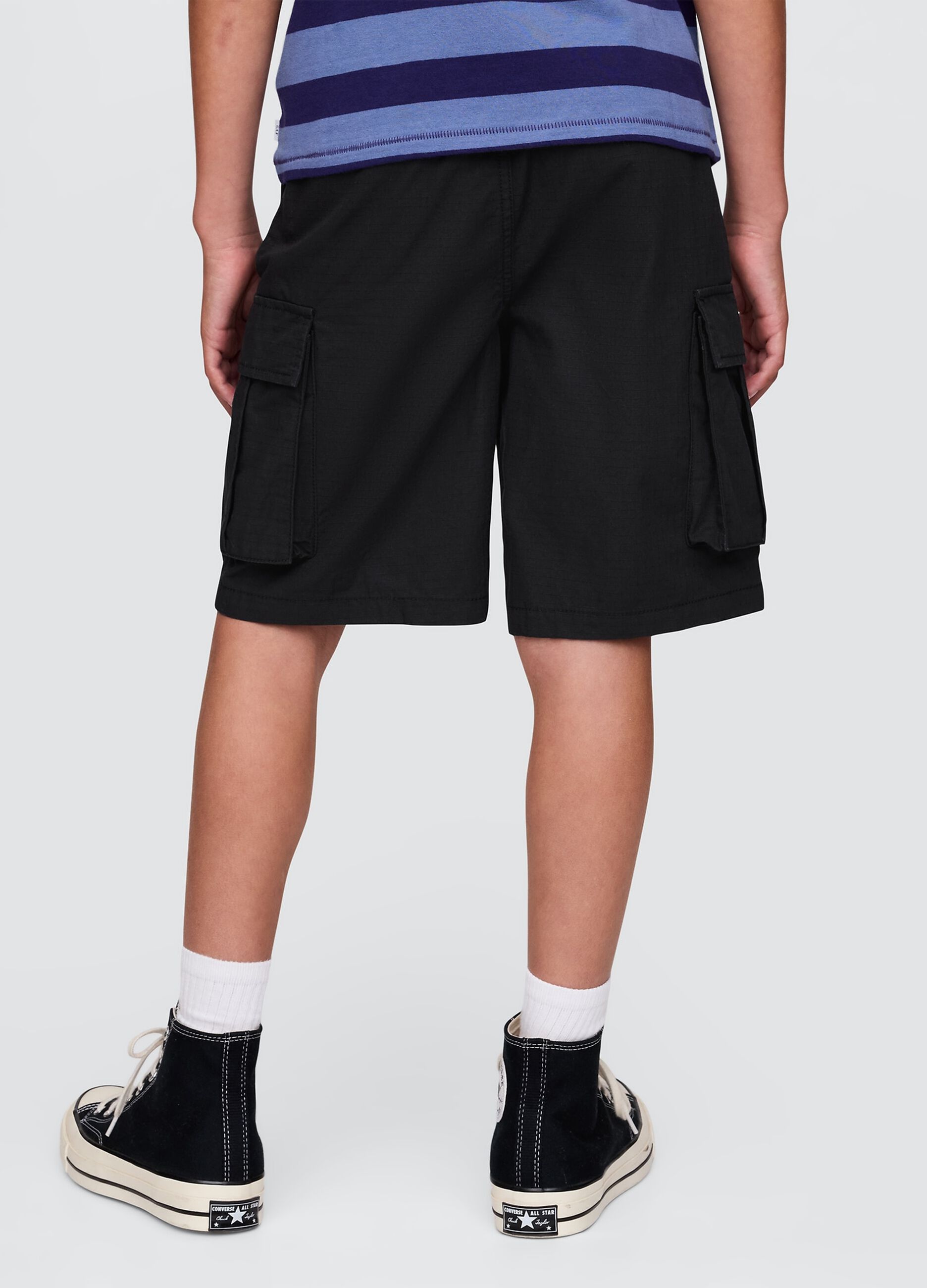 Bermuda cargo nero per bambino_2