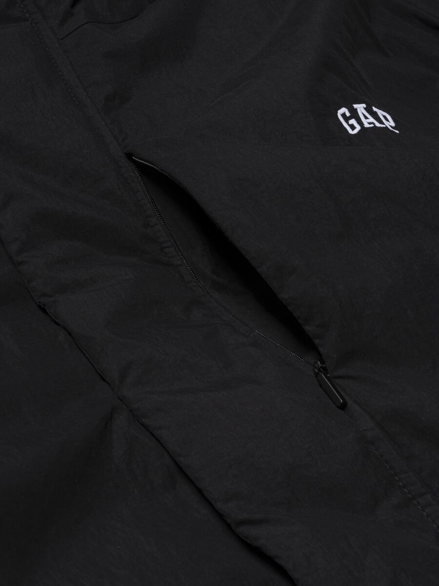 Down jacket with hood and logo embroidery Man_6