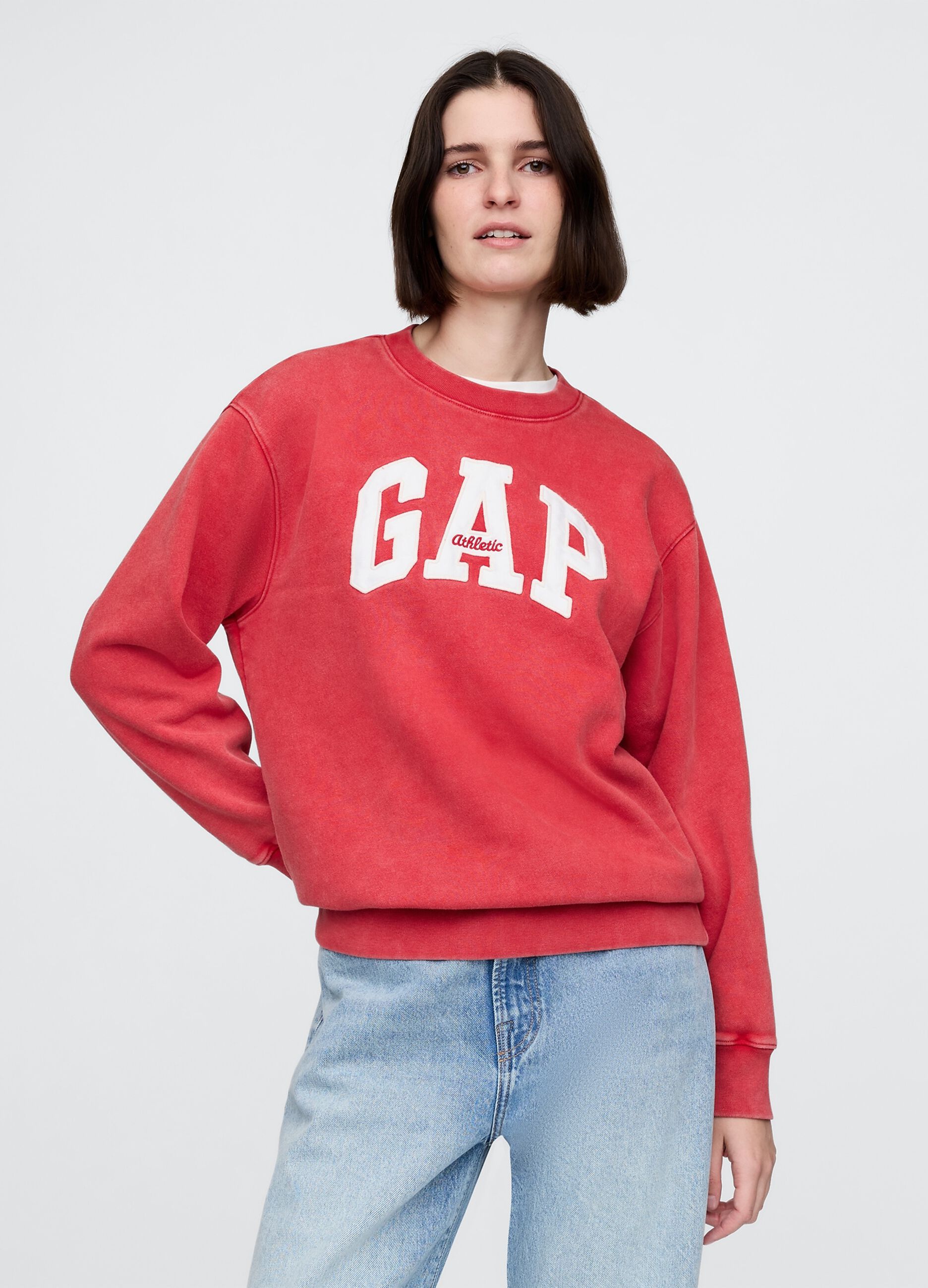 Felpa rossa con logo Gap
