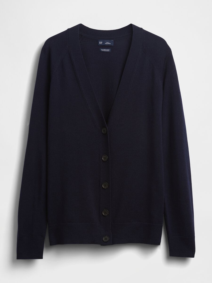Blue Wool Cardigan Woman_3