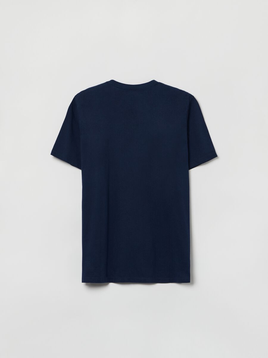 T-shirt in cotone scollo a V Uomo_2