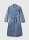Trench lungo doppiopetto in denim_4