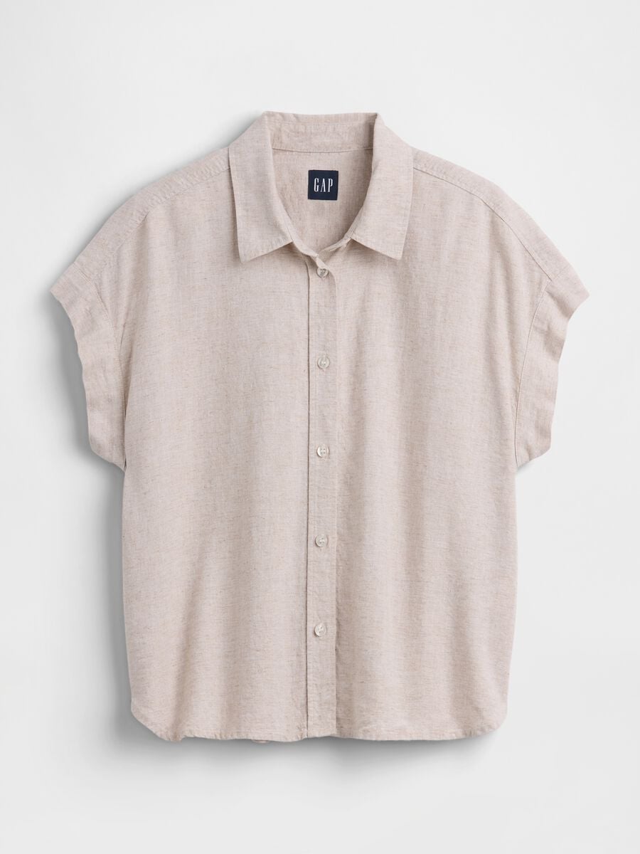 Camicia in misto lino Donna_3
