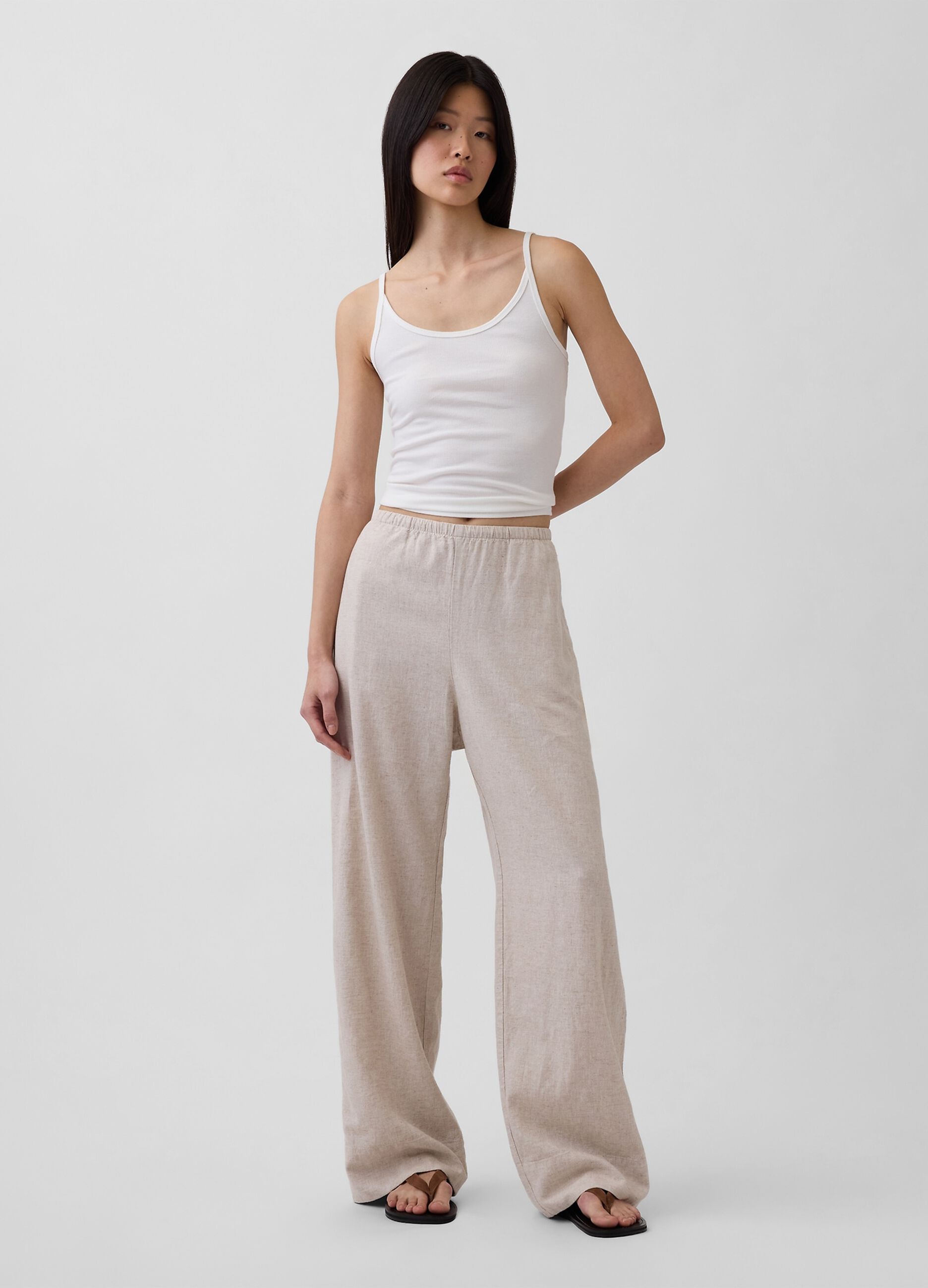 Pantaloni in misto lino