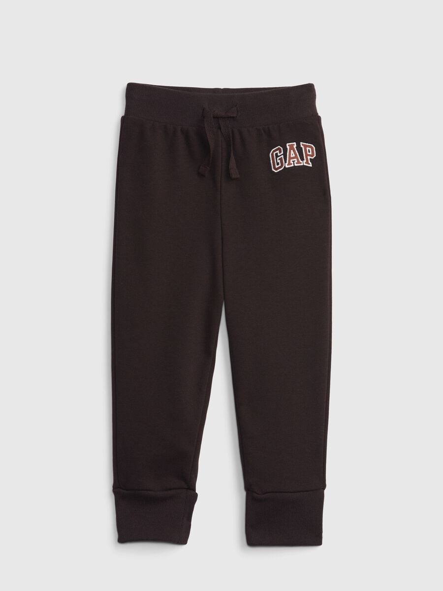 Fleece joggers with logo embroidery Toddler Boy_0
