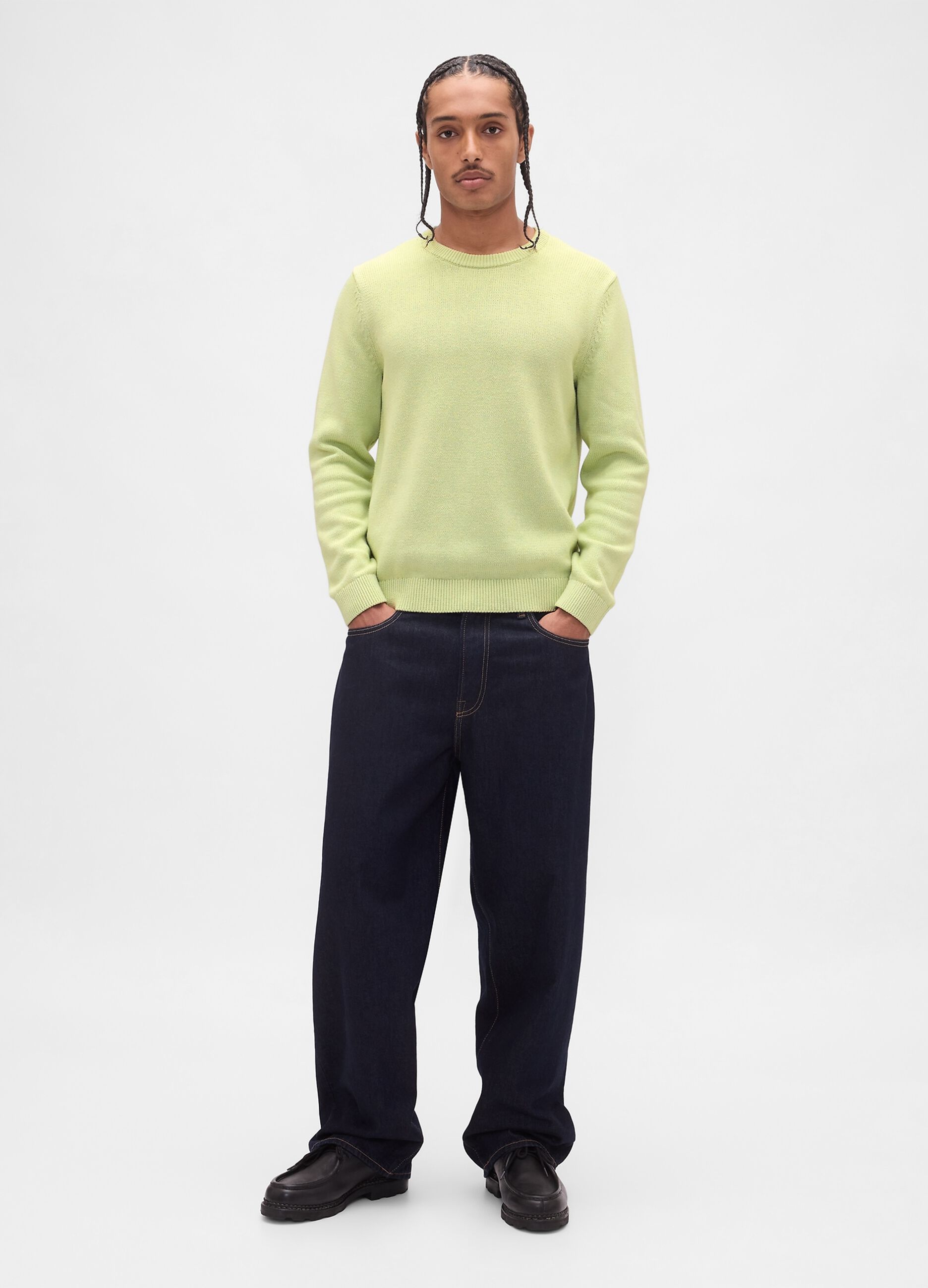Pullover verde in cotone