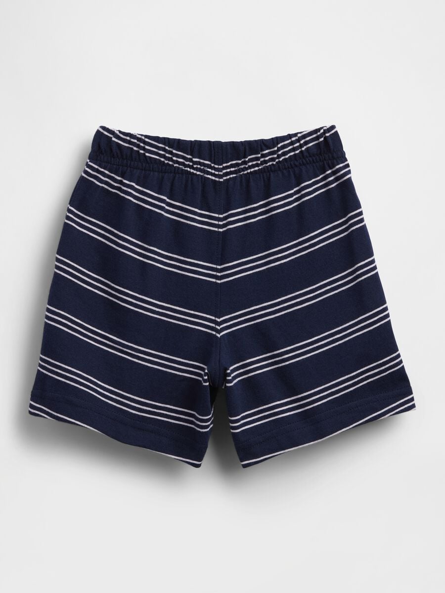 Shorts a righe in puro cotone Bimbo_1