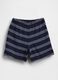 Shorts a righe in puro cotone_1