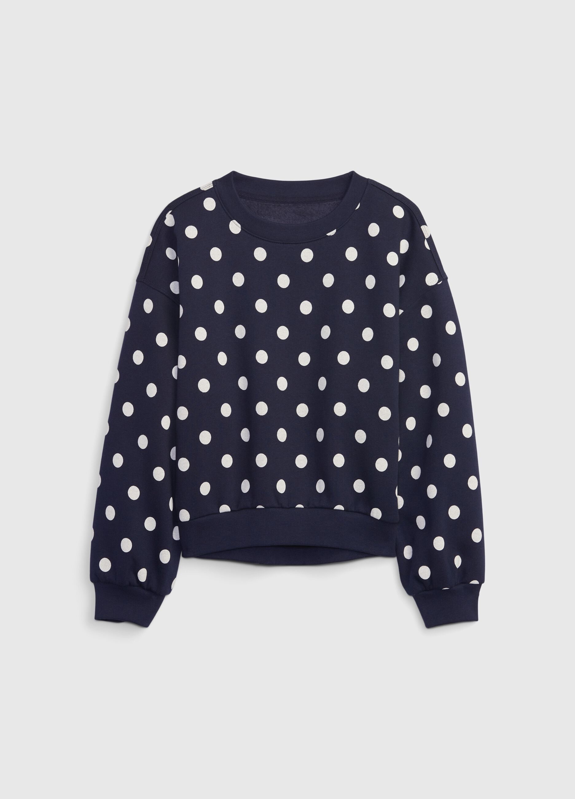 Sweatshirt with round neck and pattern