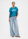 T-shirt azzurra in cotone_1