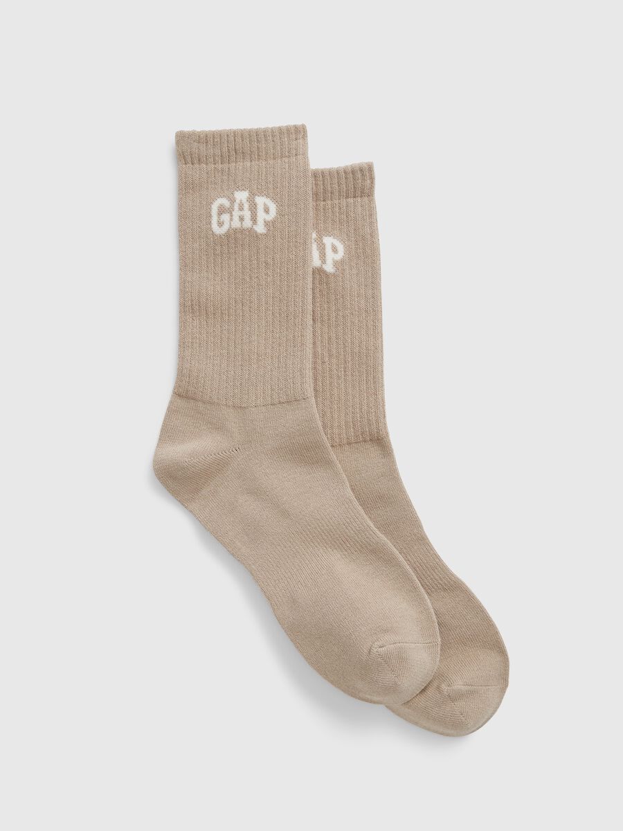 Calze midi con logo Uomo_0