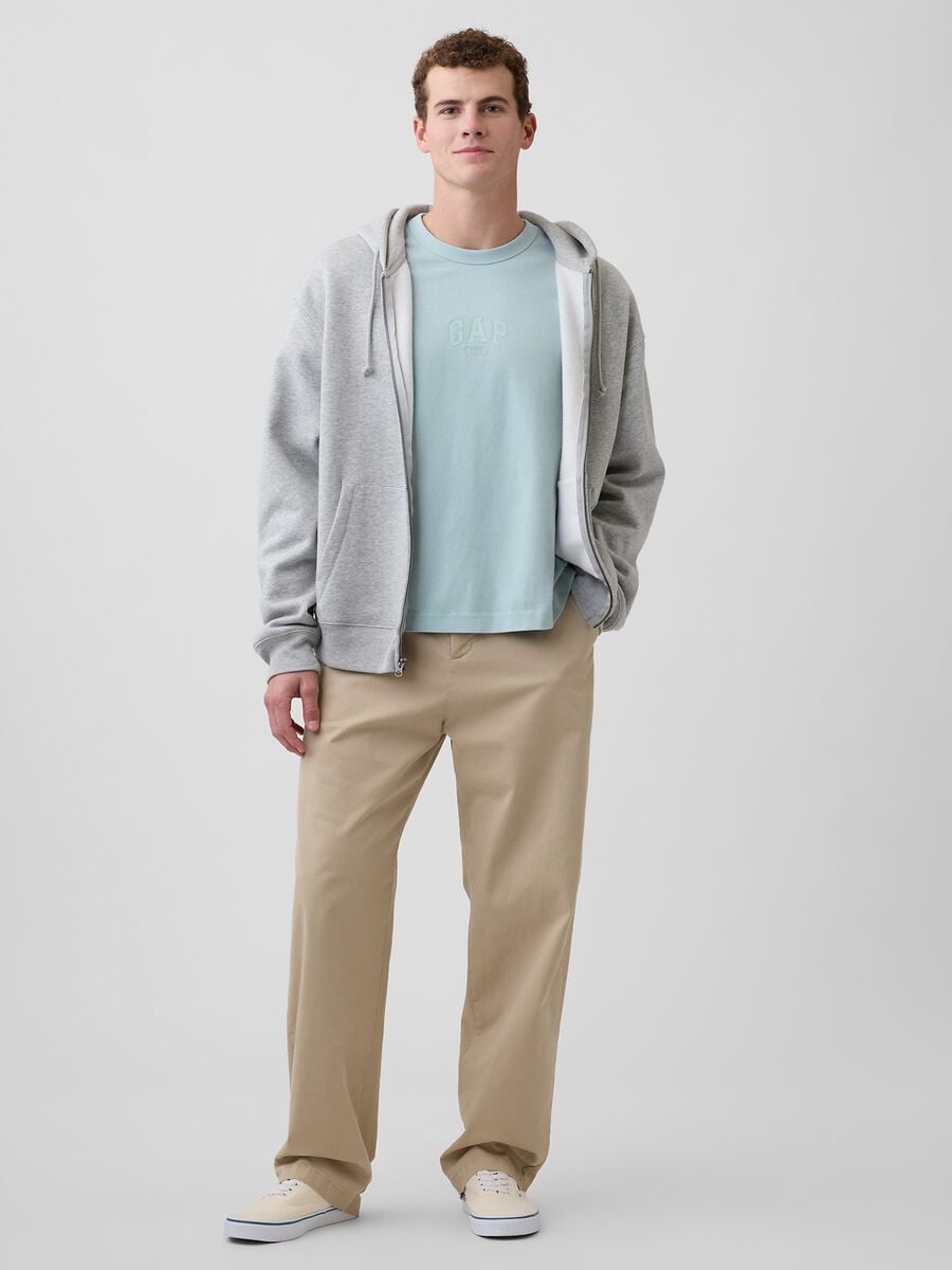 T-shirt in puro cotone a maniche corte con logo GAP Uomo_2