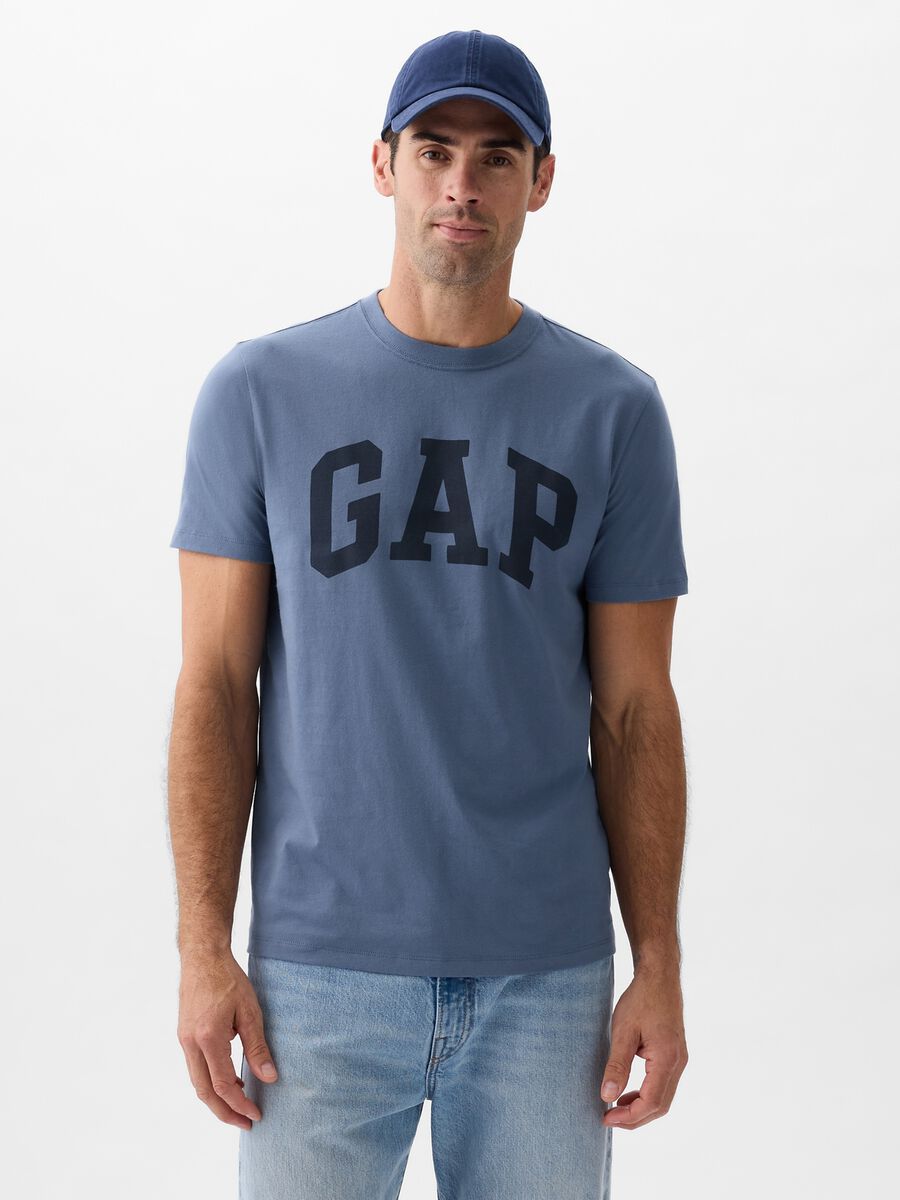 T-shirt in cotone con stampa logo Uomo_0