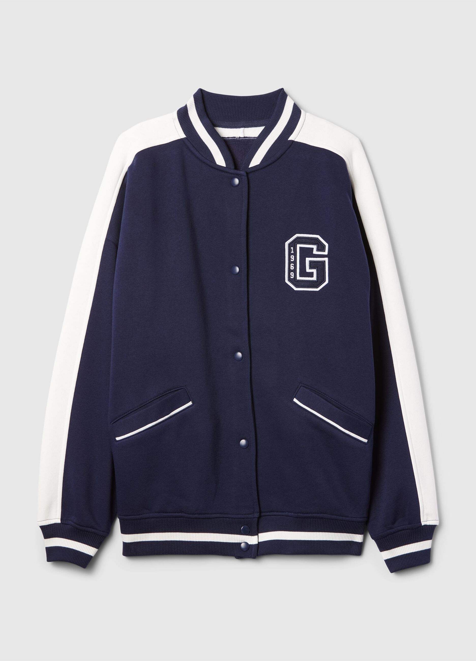 Bomber varsity oversize con ricamo logo_4