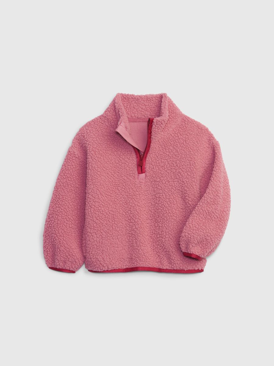 Half-zip sweatshirt in sherpa Newborn Boy_0