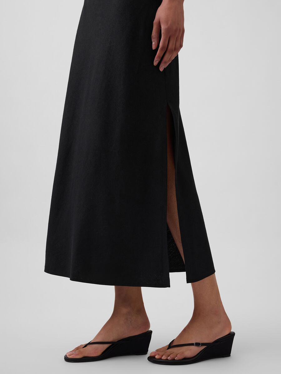 Gonna lunga in misto lino Donna_3