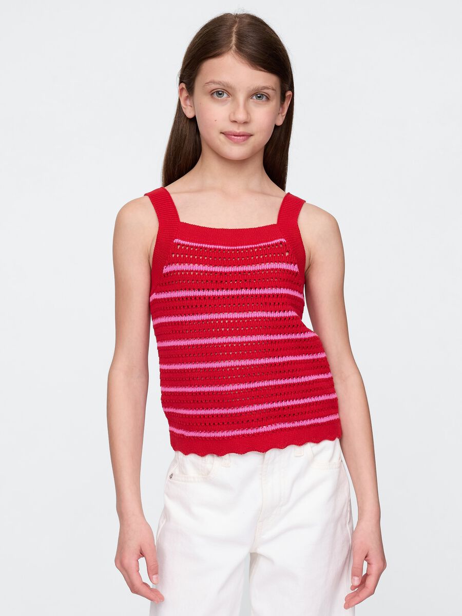 Tank top in cotone Bambina_0