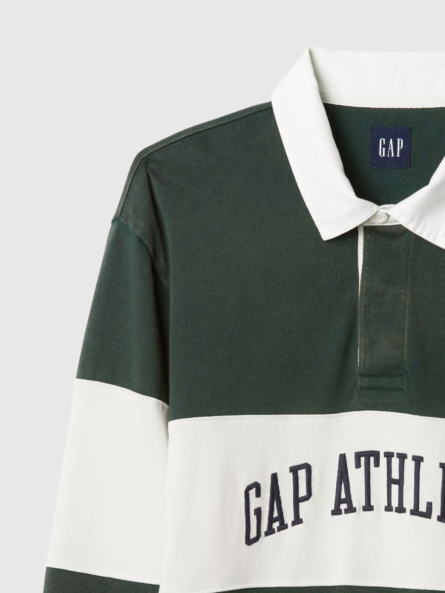 Polo in cotone con stampa logo Uomo_4