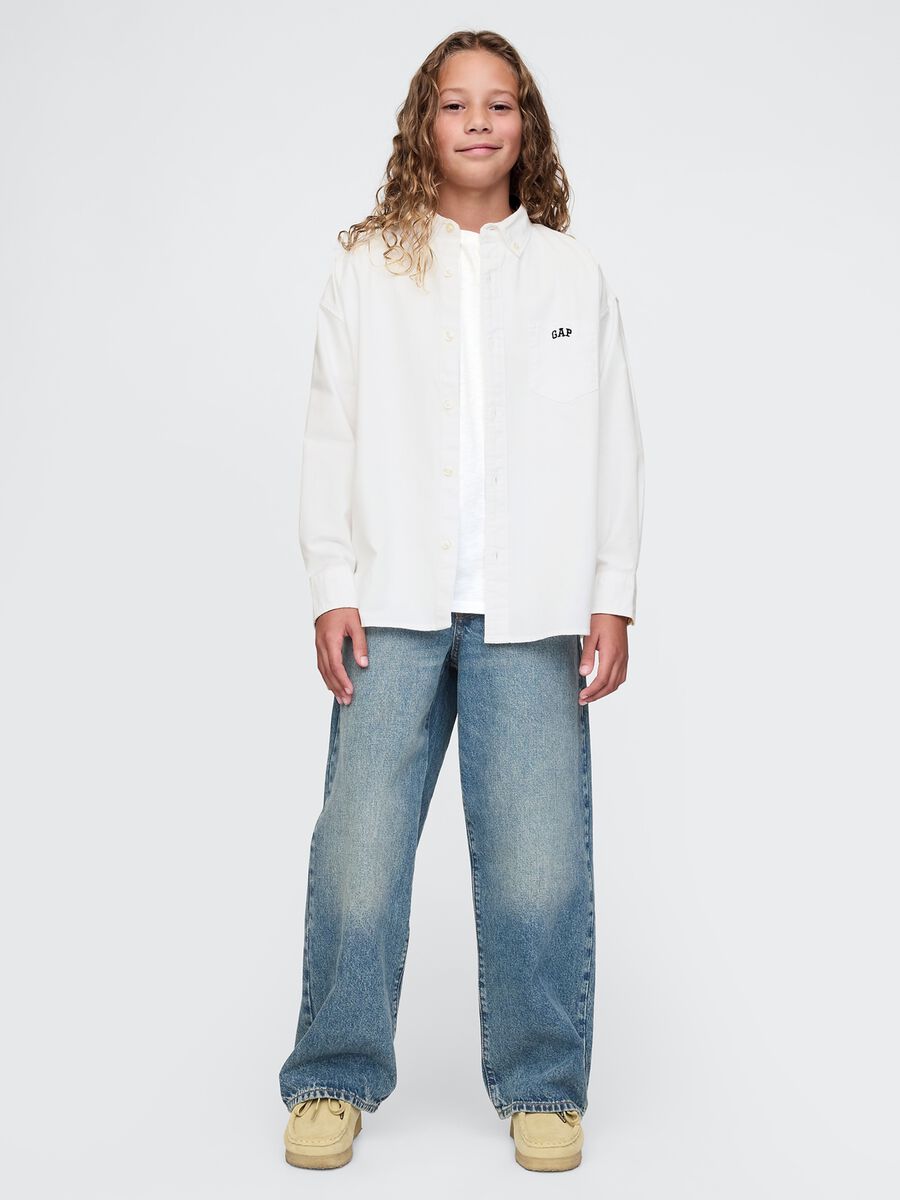 Camicia bianca elasticizzata Bambino_1