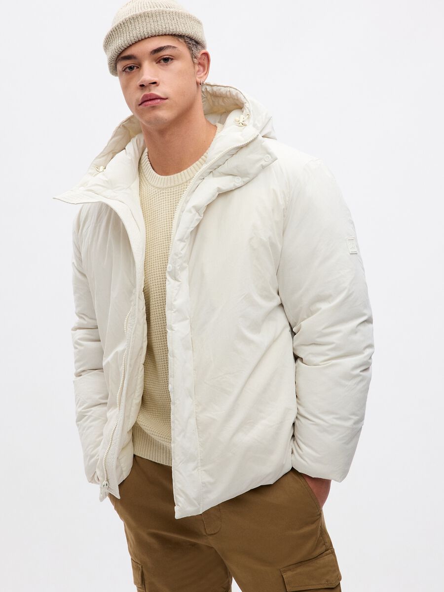 Parka corto oversize con cappuccio Uomo_0