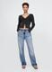 Regular blue jeans in cotton and Lyocell blend_1