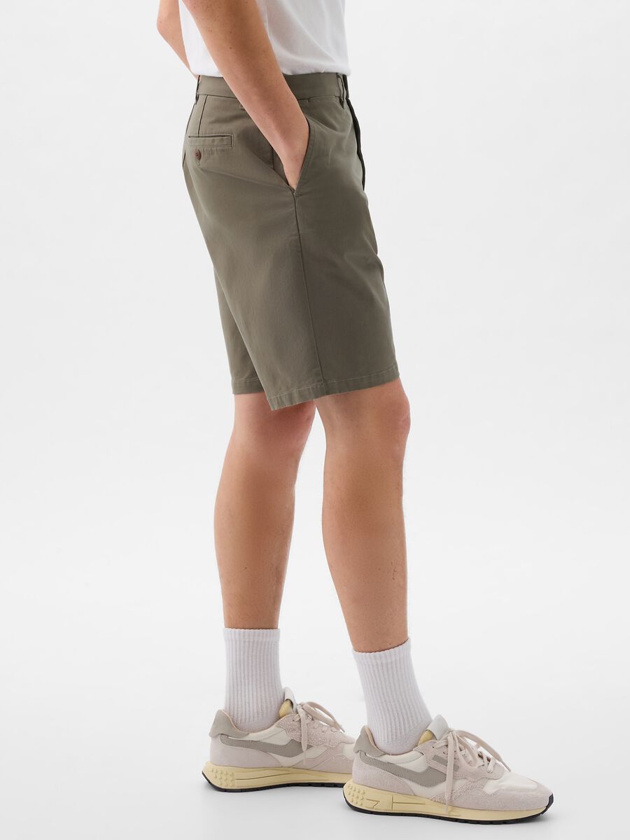 Relaxed-fit Bermuda shorts in stretch cotton Man_1