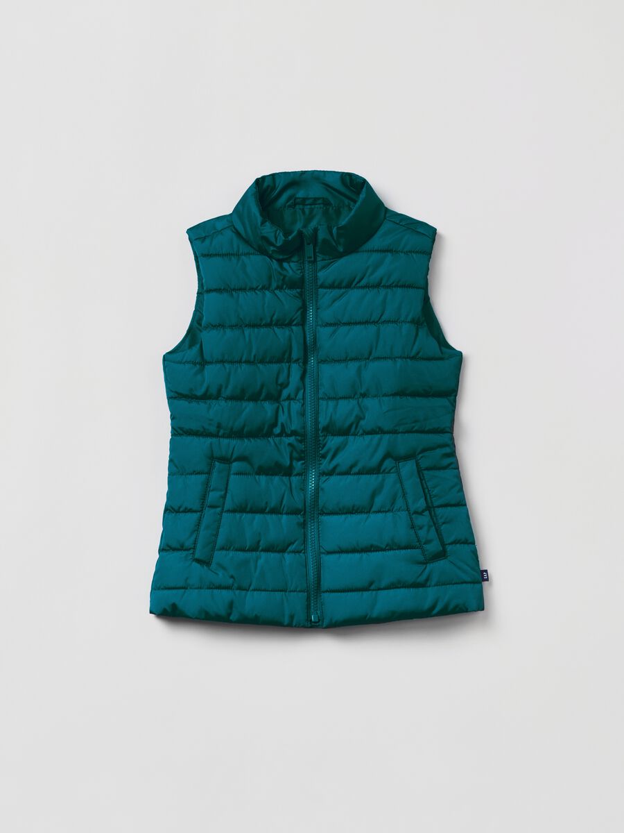 Quilted full-zip gilet Girl_0