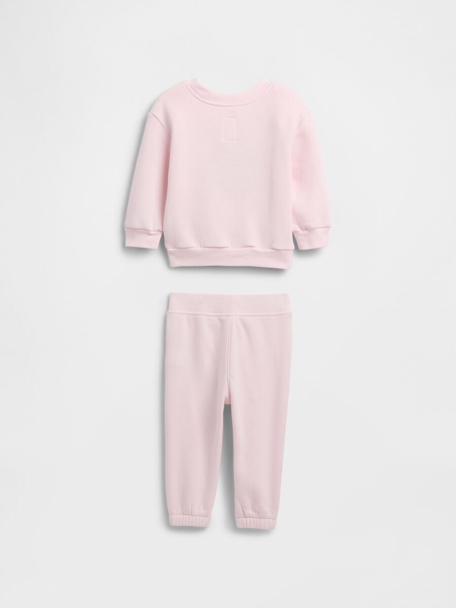 Pink set with sweatshirt and trousers Newborn Boy_1