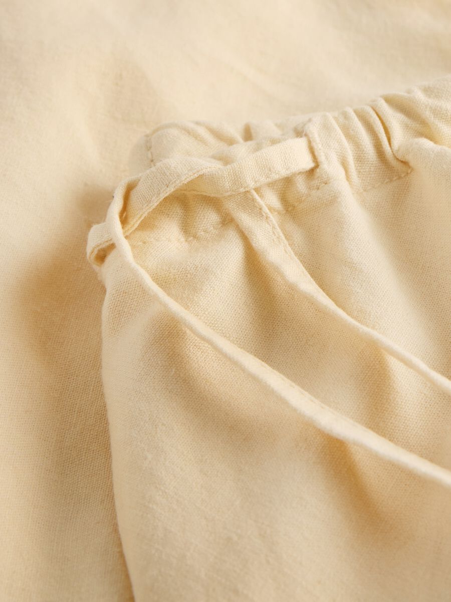 Long beige skirt in linen and viscose Woman_4