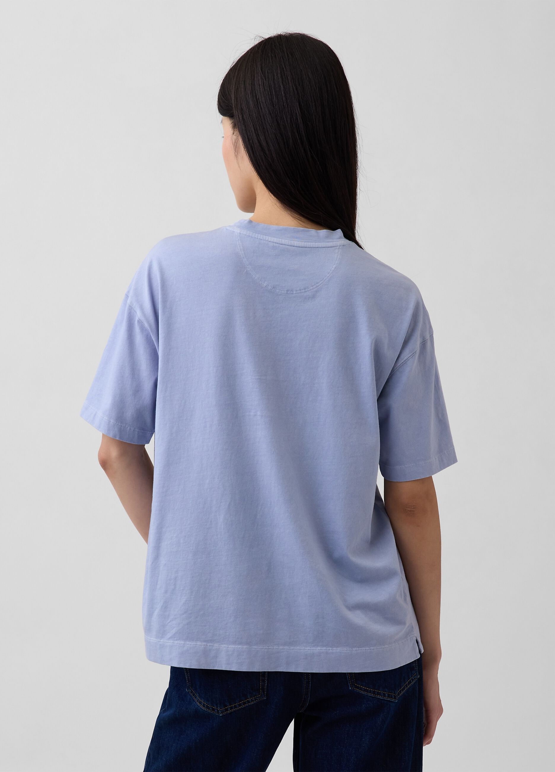 T-shirt a maniche corte in puro cotone con logo GAP