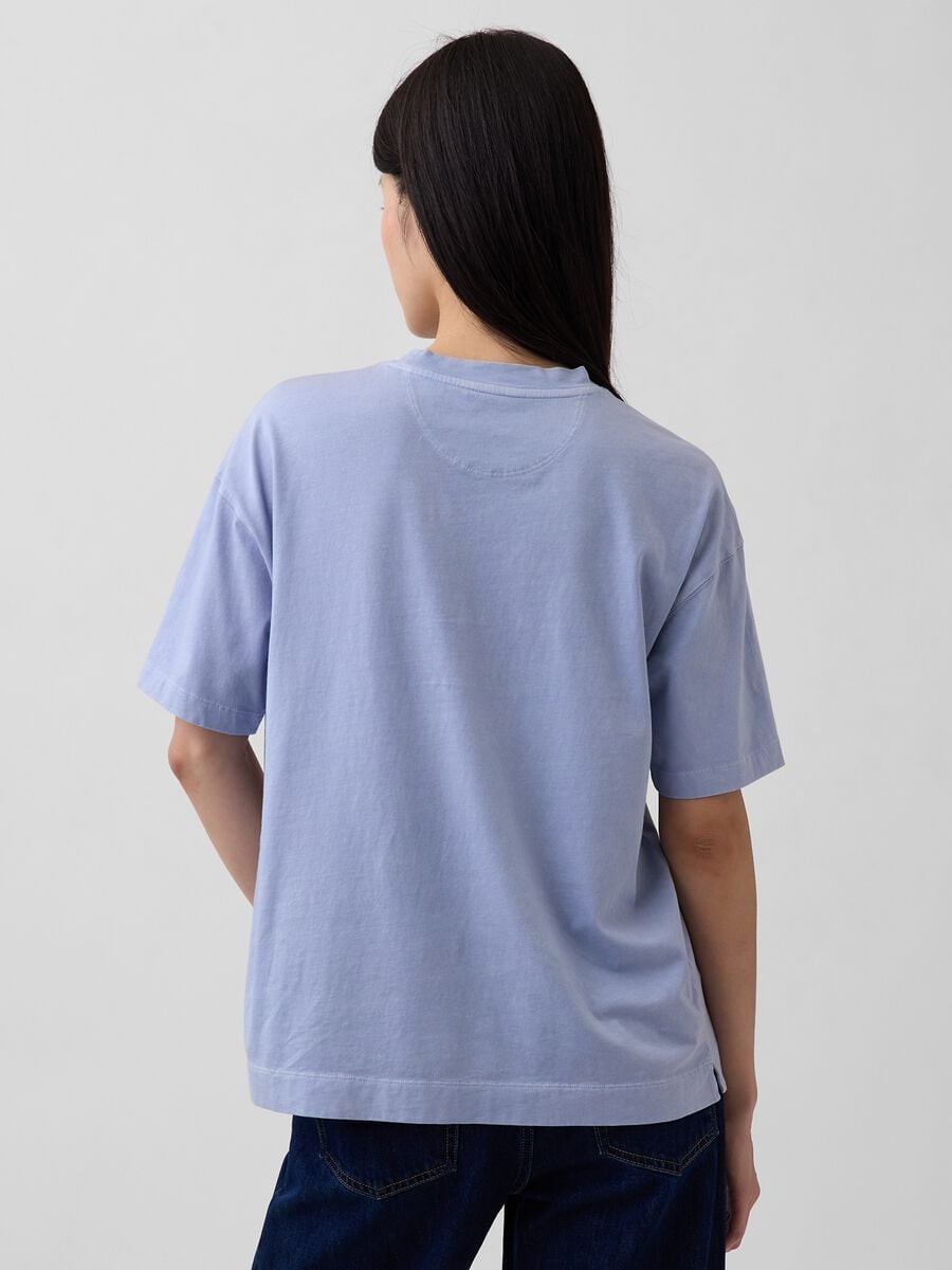 T-shirt a maniche corte in puro cotone con logo GAP Donna_1