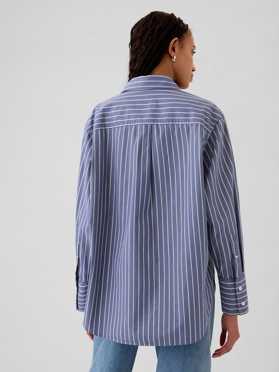 Camicia oversize a righe Donna_2