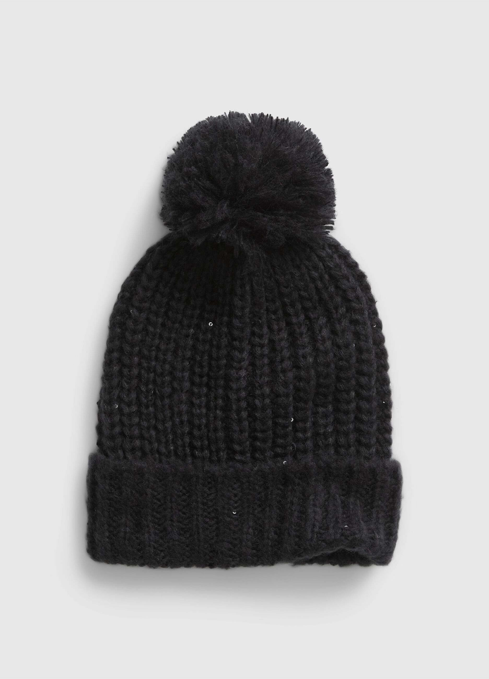 Bobble hat with sequins