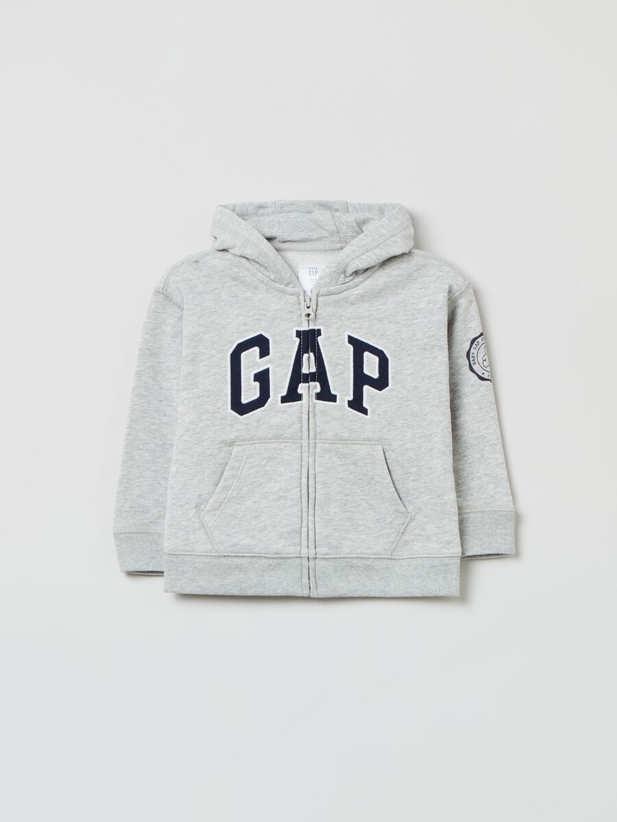 Full-zip hoodie with logo patch Newborn_0