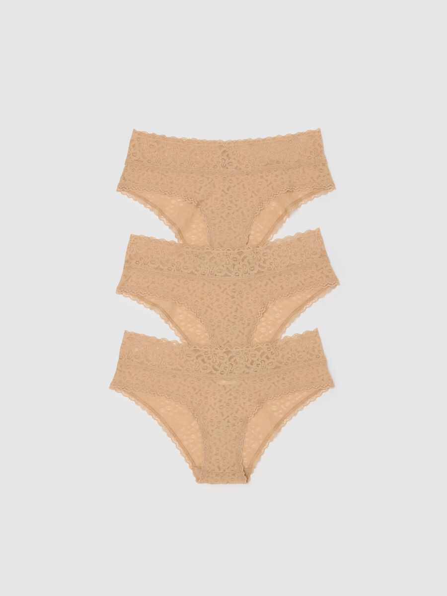 Tripack culotte in pizzo Donna_0
