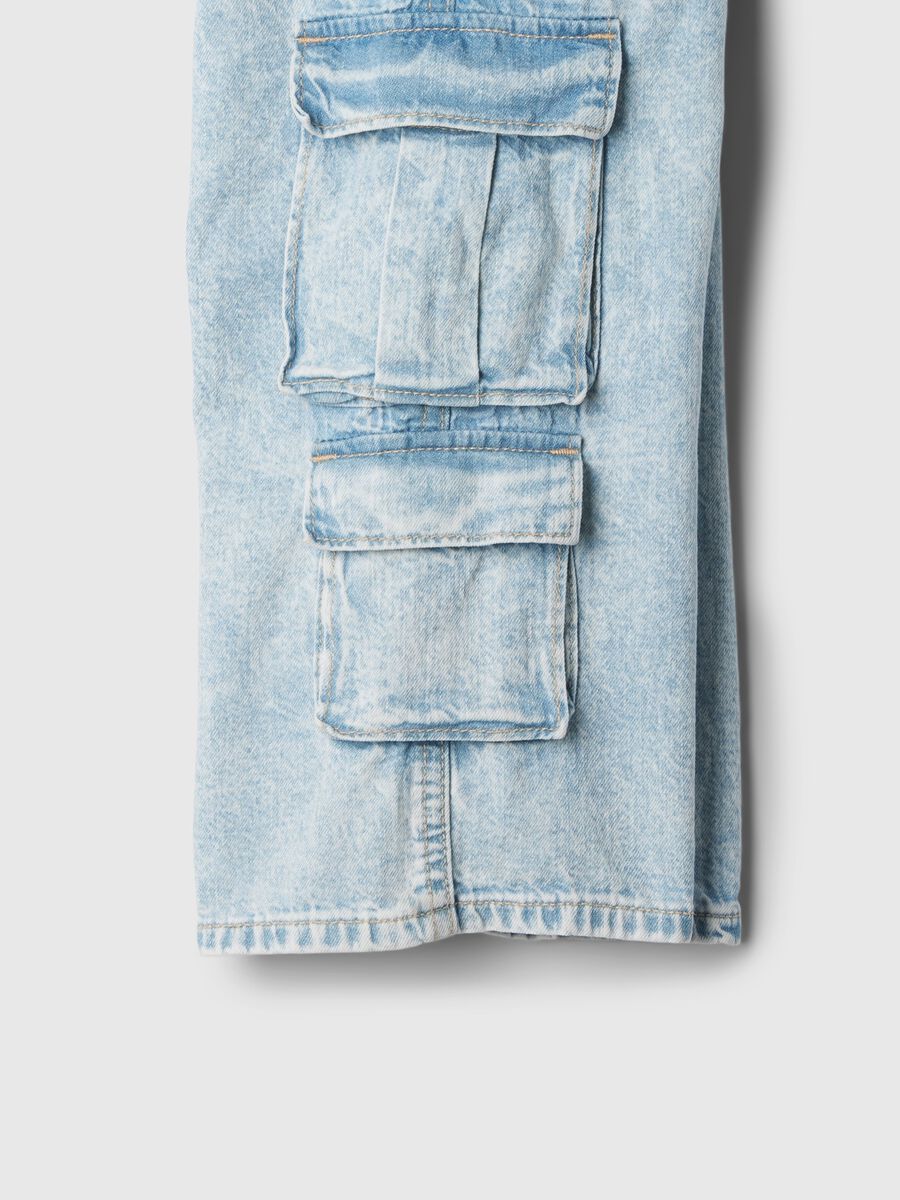 Joggers cargo in denim con coulisse Bimba_2