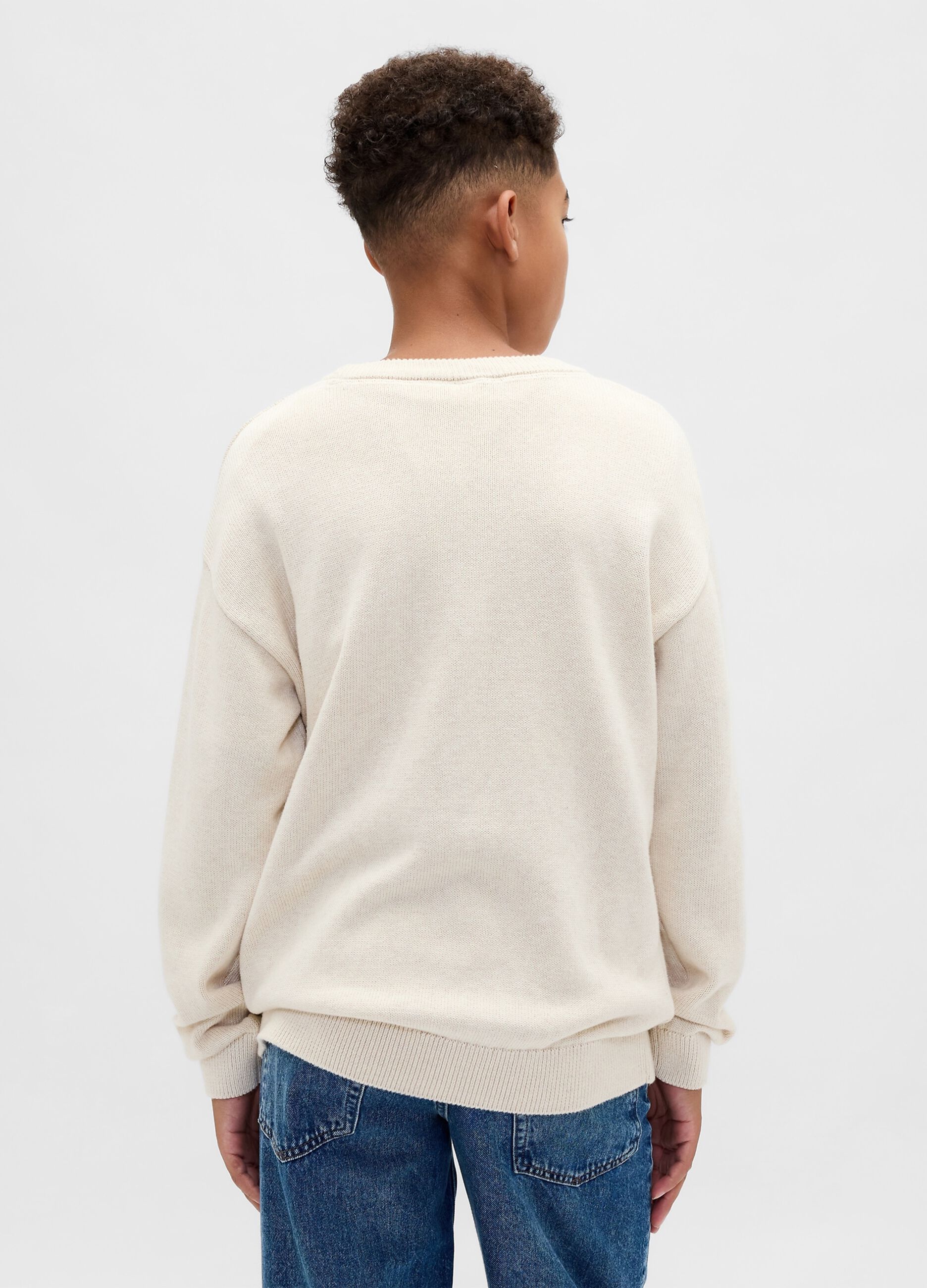 Maglione beige in cotone_1