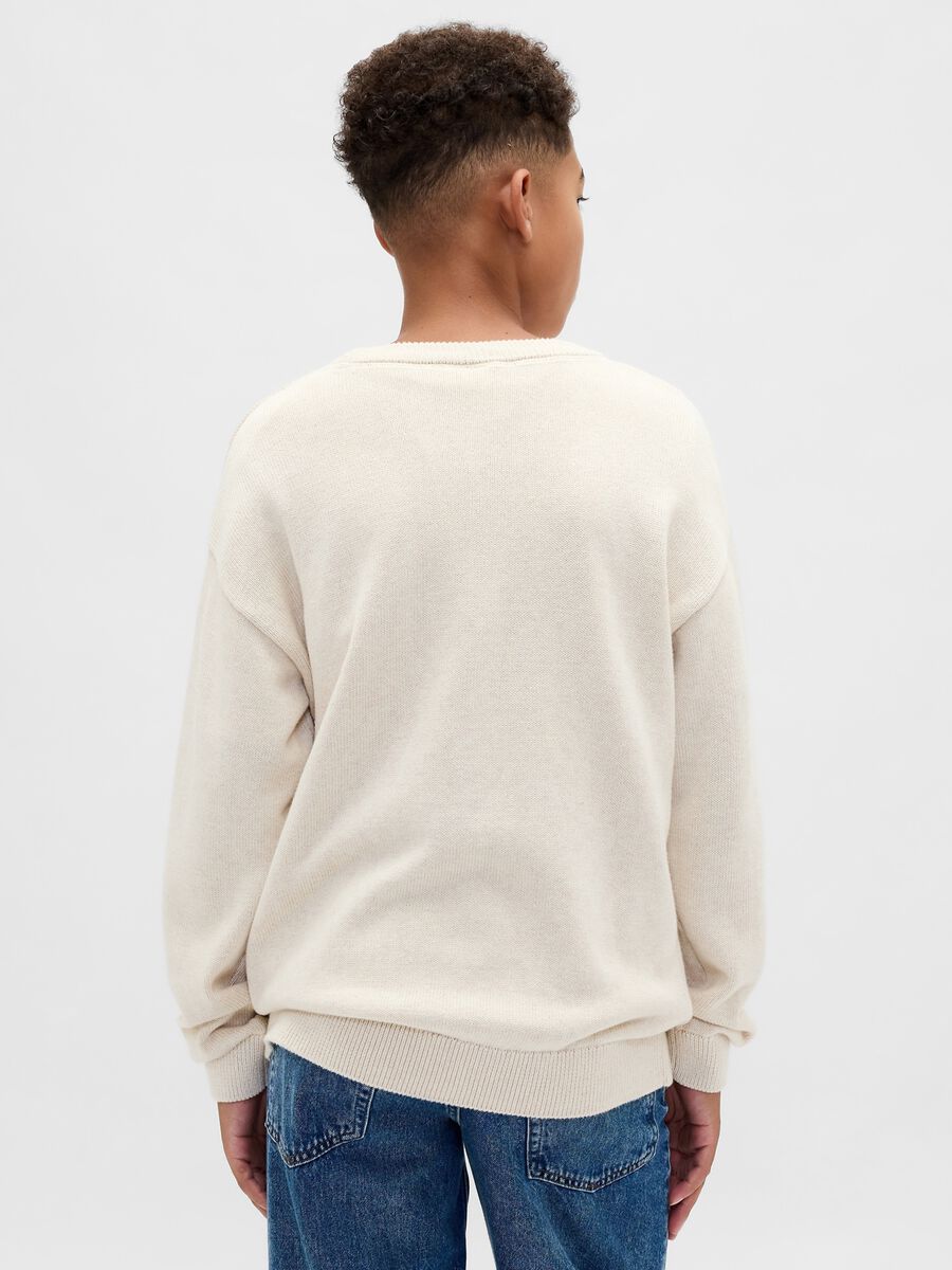 Maglione beige in cotone Bambino_1