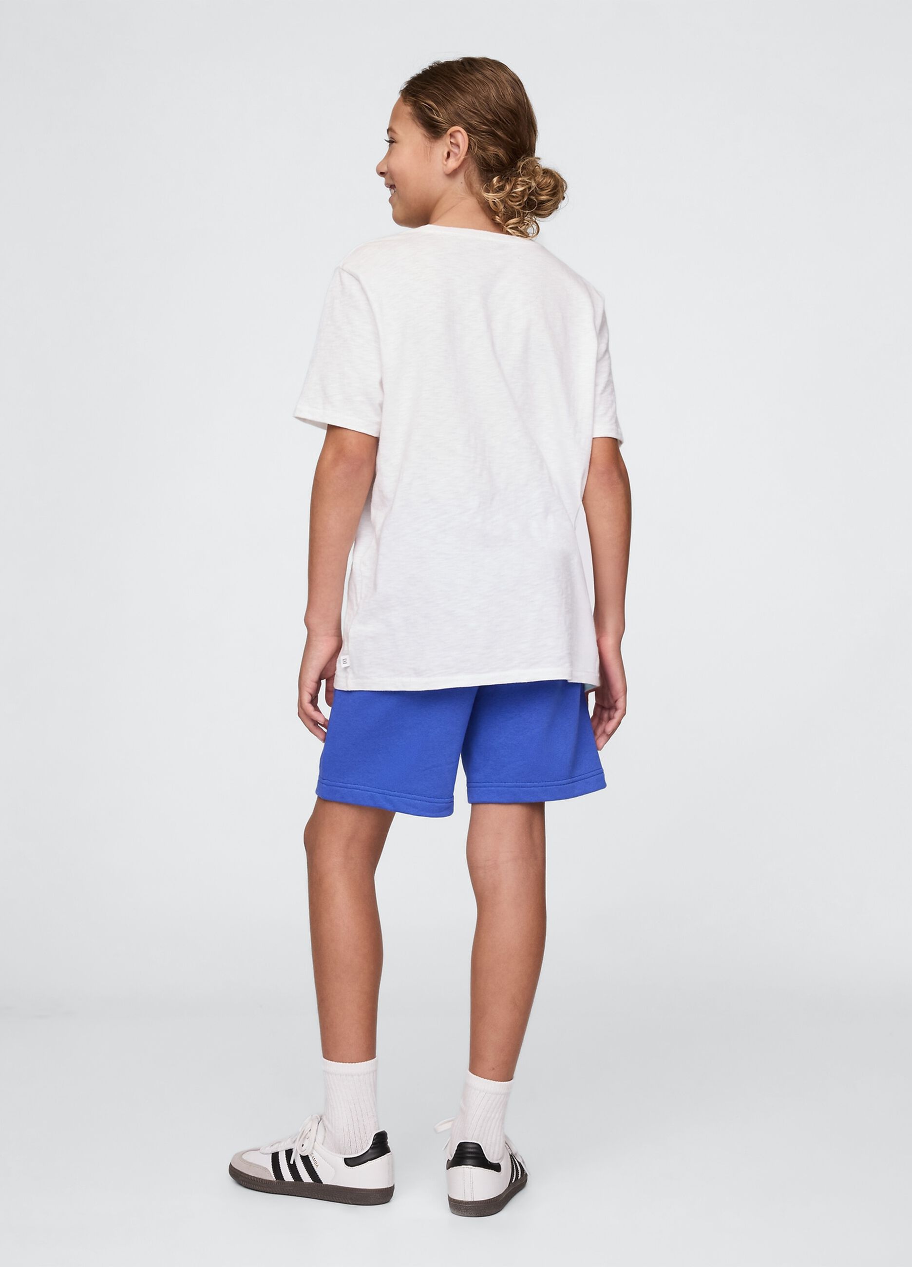 Shorts blu in misto cotone GAP Kids_2