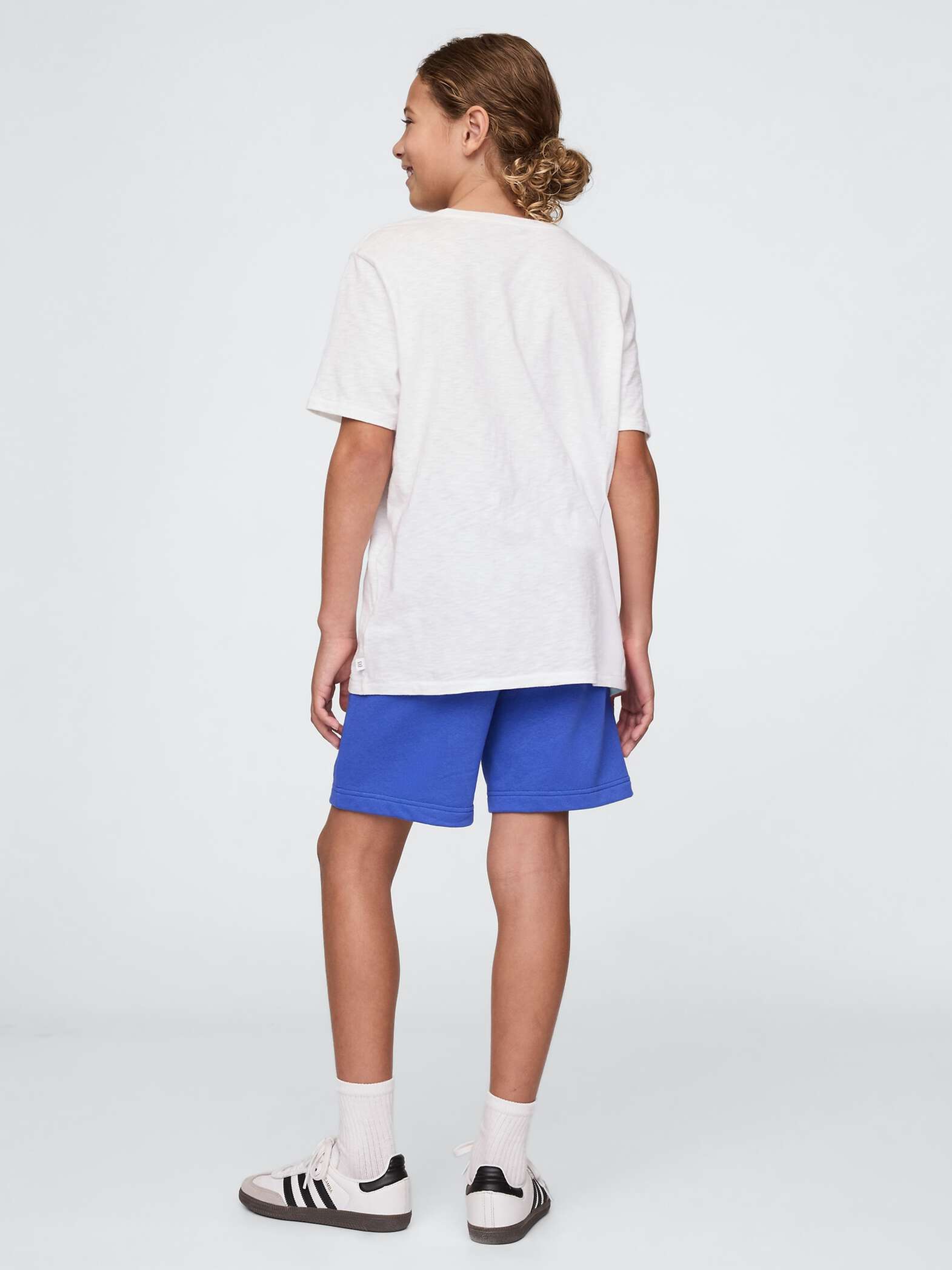 Shorts blu in misto cotone GAP Kids_2