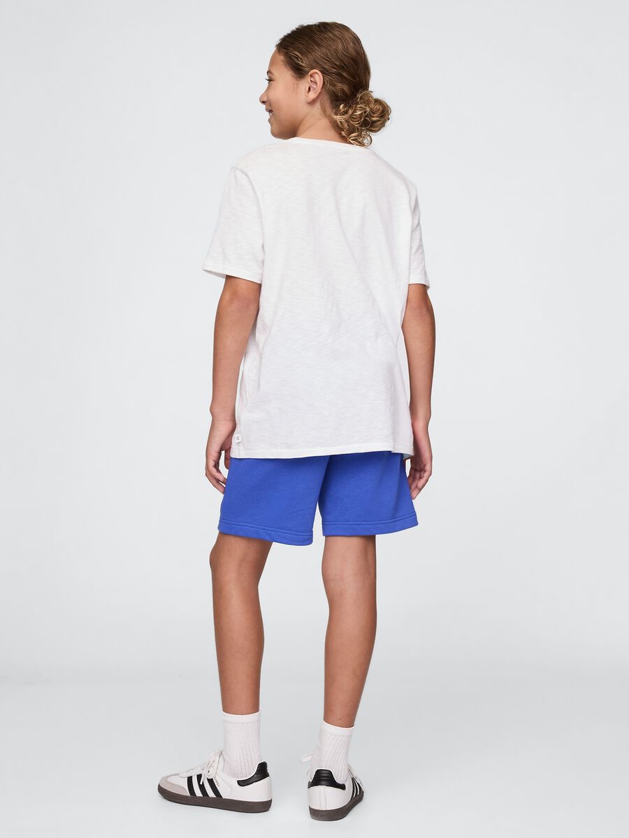 Blue Cotton Blend Shorts for GAP Kids Boy_2