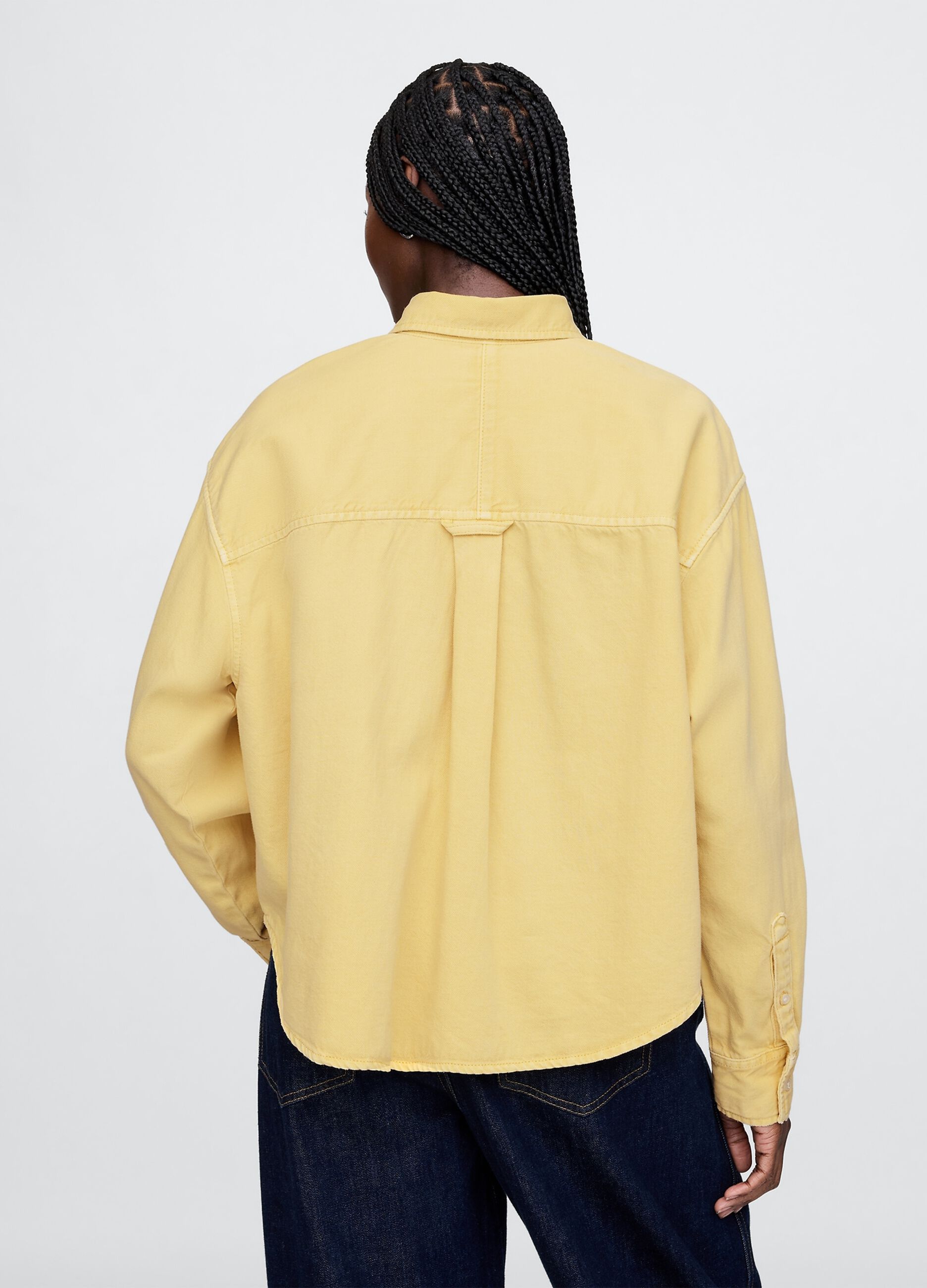 Camicia cropped gialla Gap_1
