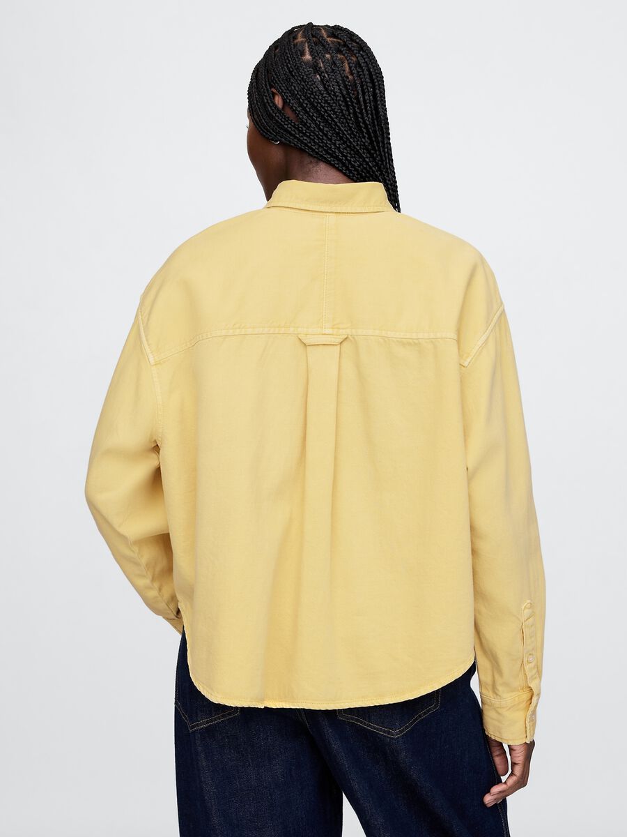 Camicia cropped gialla Gap Donna_1
