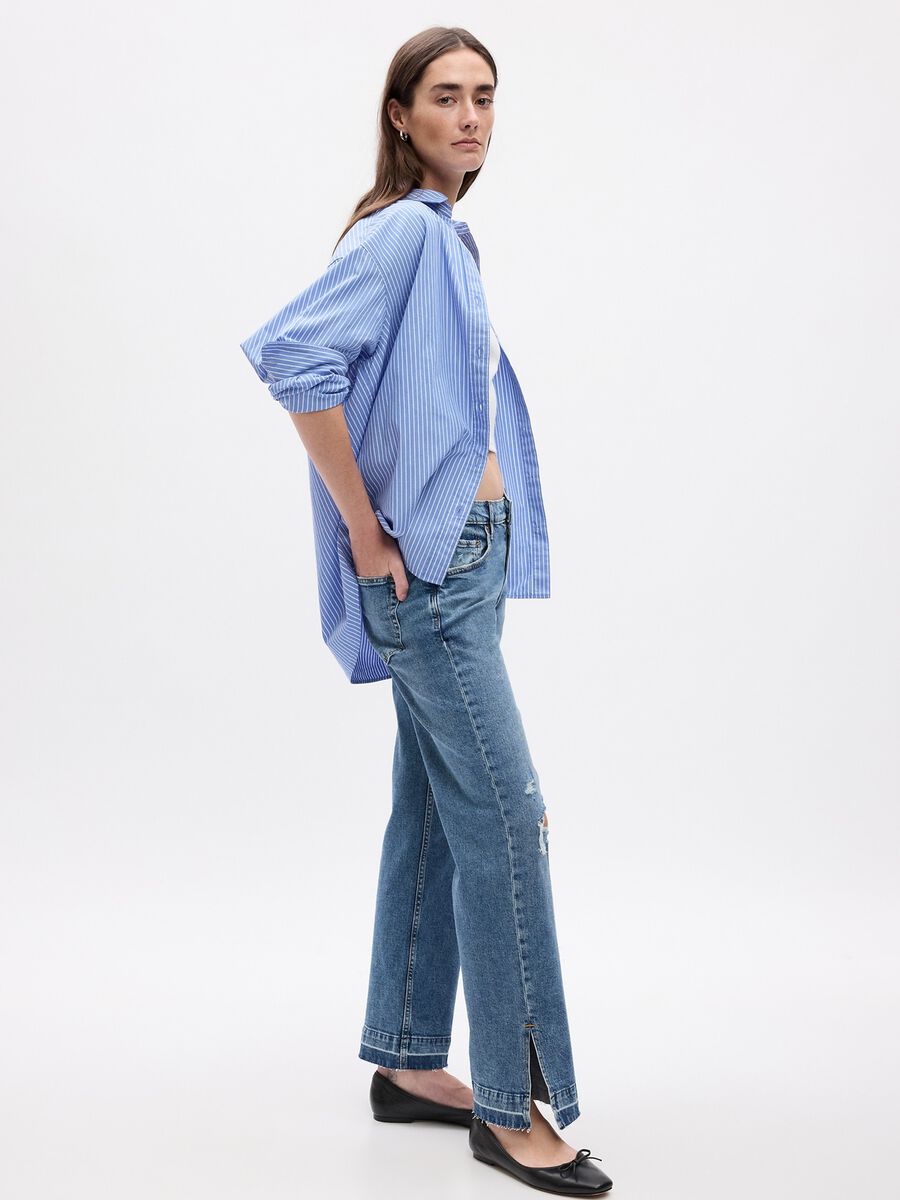 Jeans loose fit acid wash a vita media Donna_1
