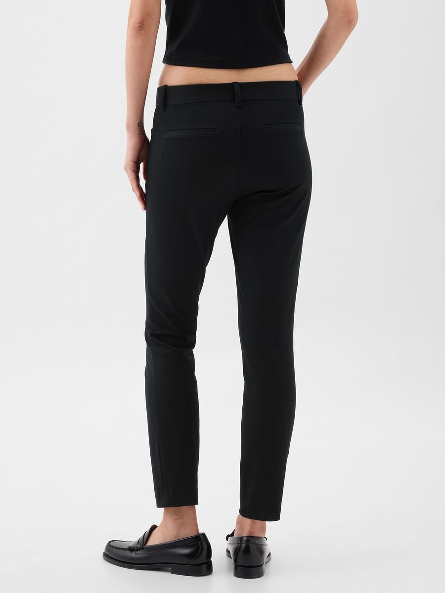 Pantalone a sigaretta in cotone stretch Donna_5