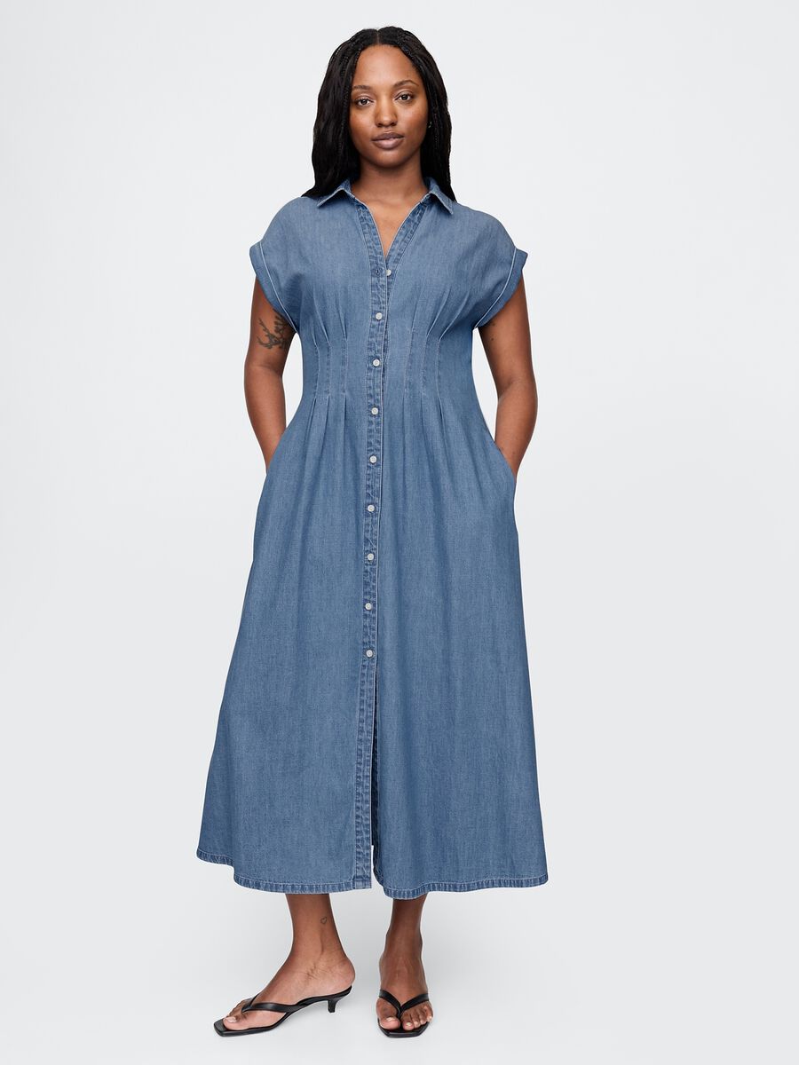 Abito lungo in denim Gap Donna_4
