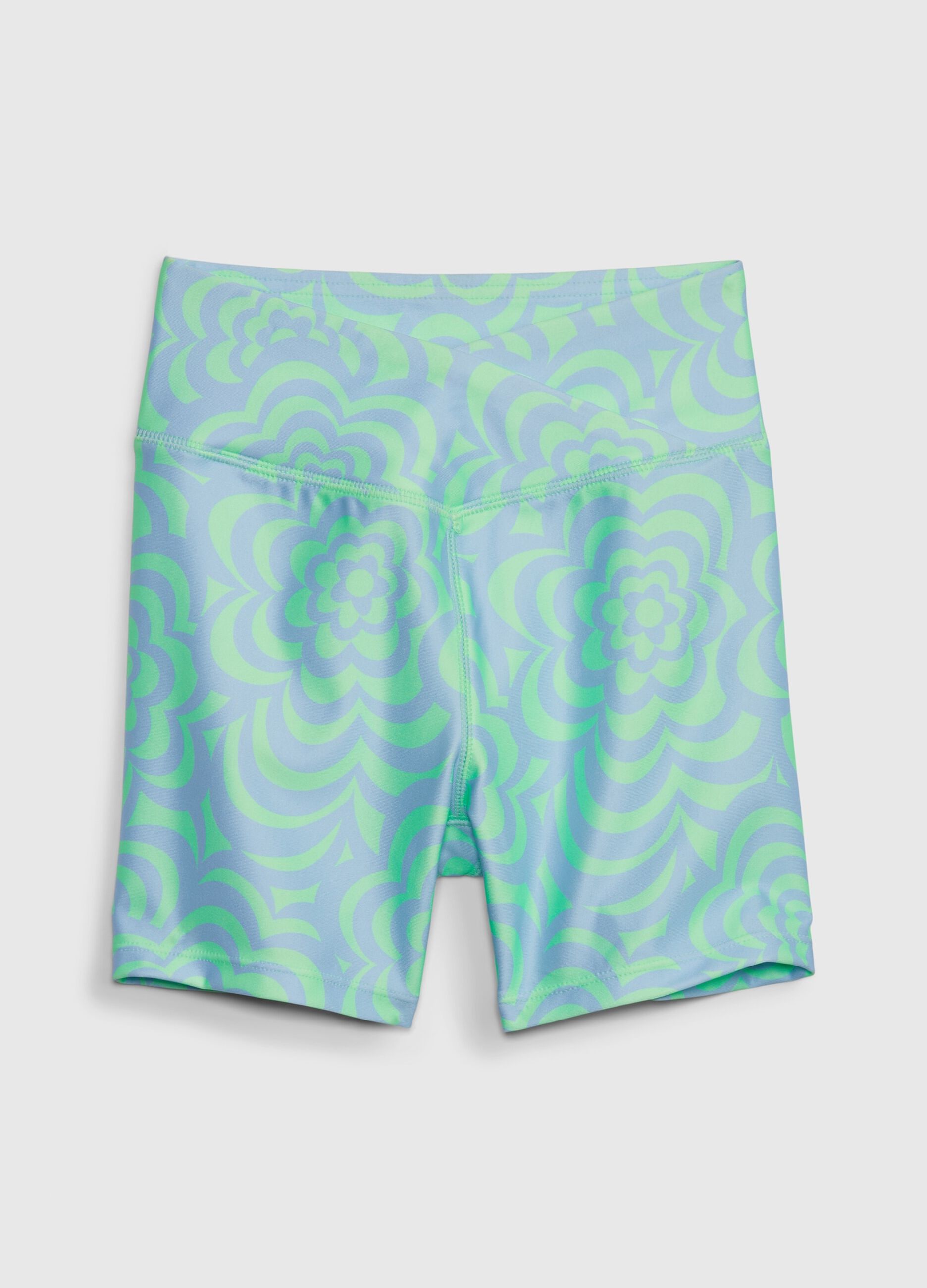 Shorts ciclista con stampa all-over